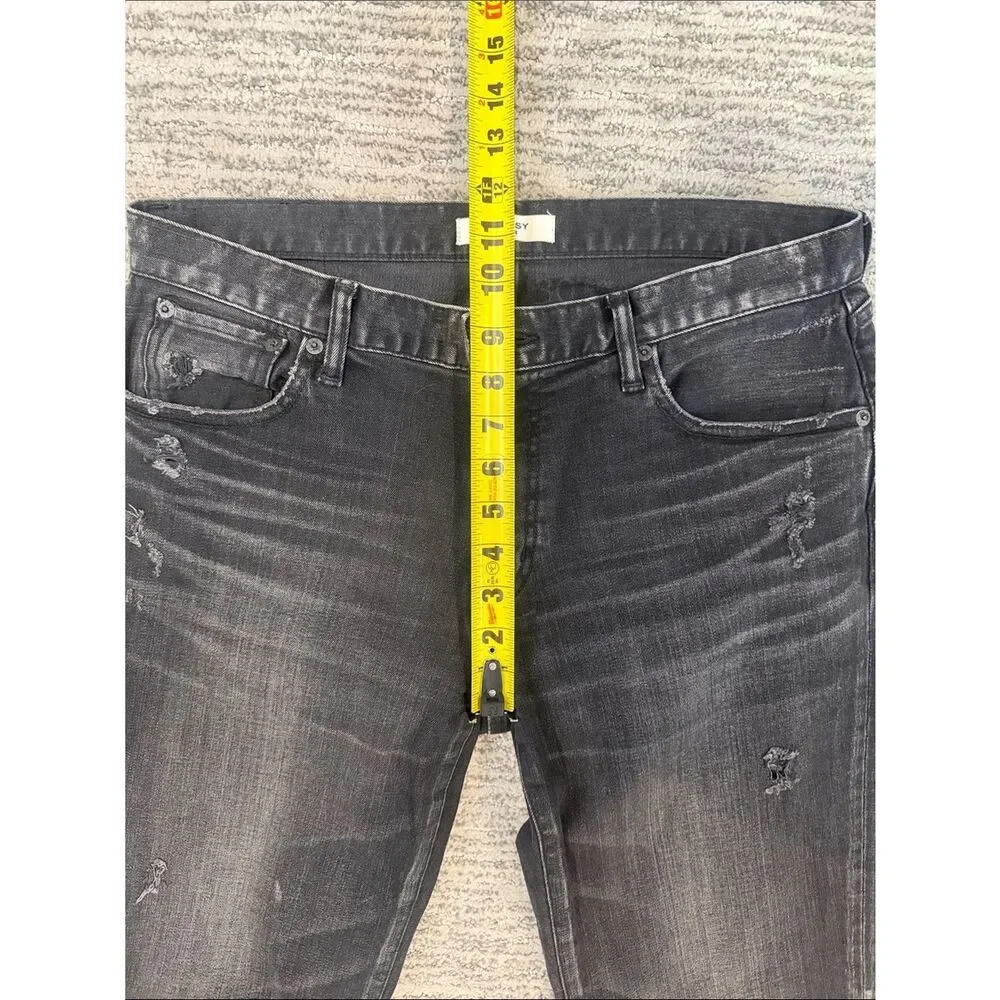 NEW MOUSSY Vintage Black Distressed HOWA Straight Jeans Sz 30